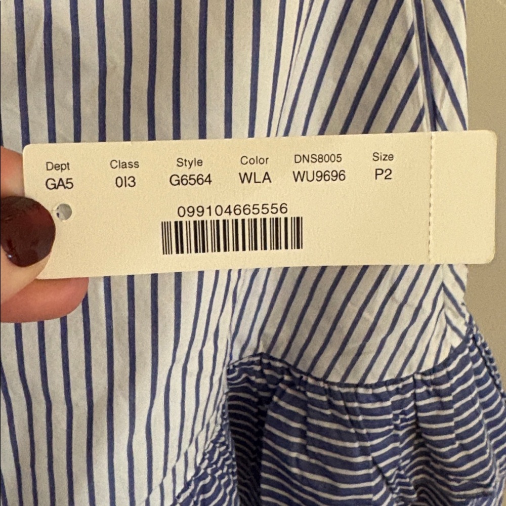 NWT J. Crew Blue and White Ruffle Skirt - Picture 6 of 9